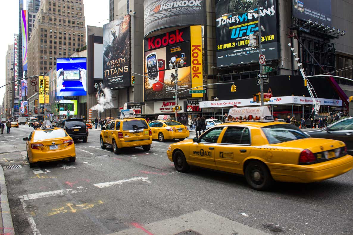 تست کنترل ترافیک توسط تاکسی های نیویورک